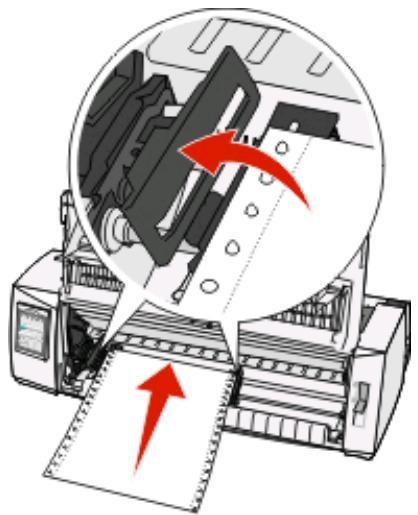 LEXMARK FORMS PRINTER 2500 - Chargement de papier listing à l'aide du tracteur poussant - 5