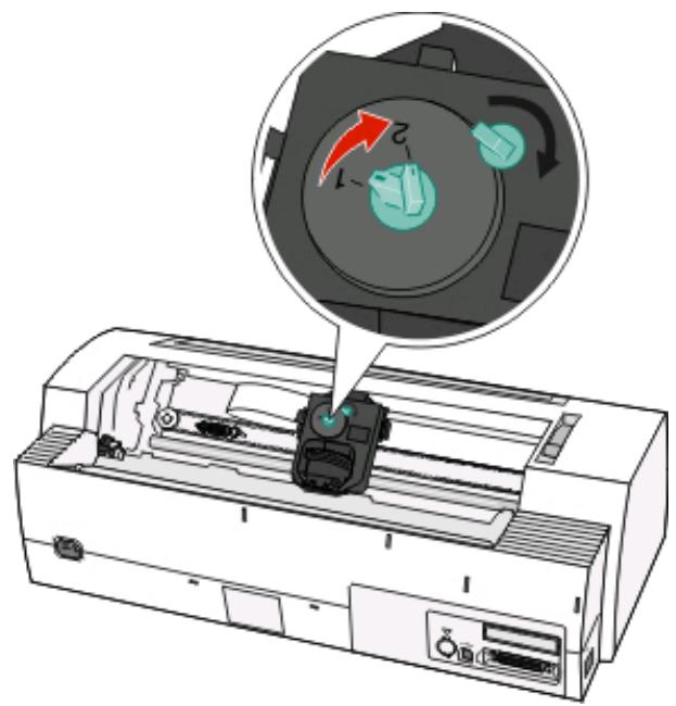 LEXMARK FORMS PRINTER 2500 - VÉRIFIEZ LA MOLETTE DE CONTROLE DE LA DENSITÉ DU RUBAN - 1