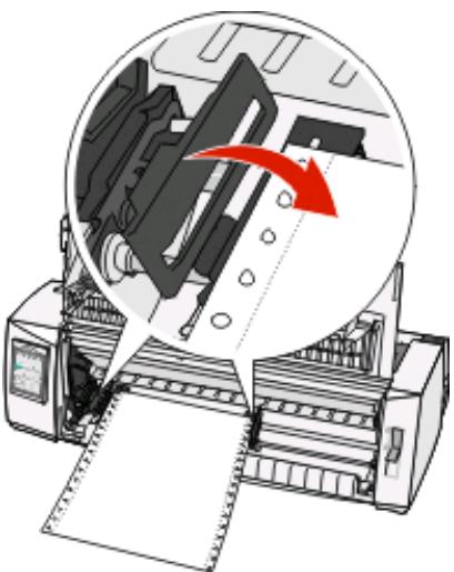 LEXMARK FORMS PRINTER 2500 - Chargement de papier listing à l'aide du tracteur poussant - 6