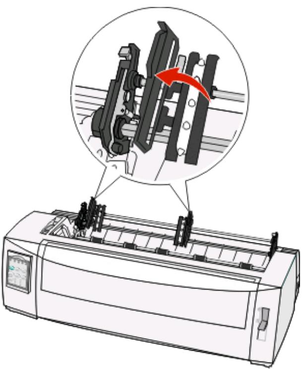 LEXMARK FORMS PRINTER 2500 - Chargement de papier listing par l'avant à l'aide du tracteur tirant - 3