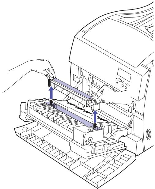 LEXMARK OPTRA C710 - Pour remplacer le rouleau de transfert : - 1