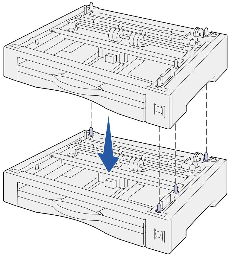 LEXMARK W812 - Schritt 2: Installieren von zusätzlichen Papierzuführungen - 2