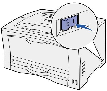 LEXMARK W812 - Einschalten des Druckers - 1