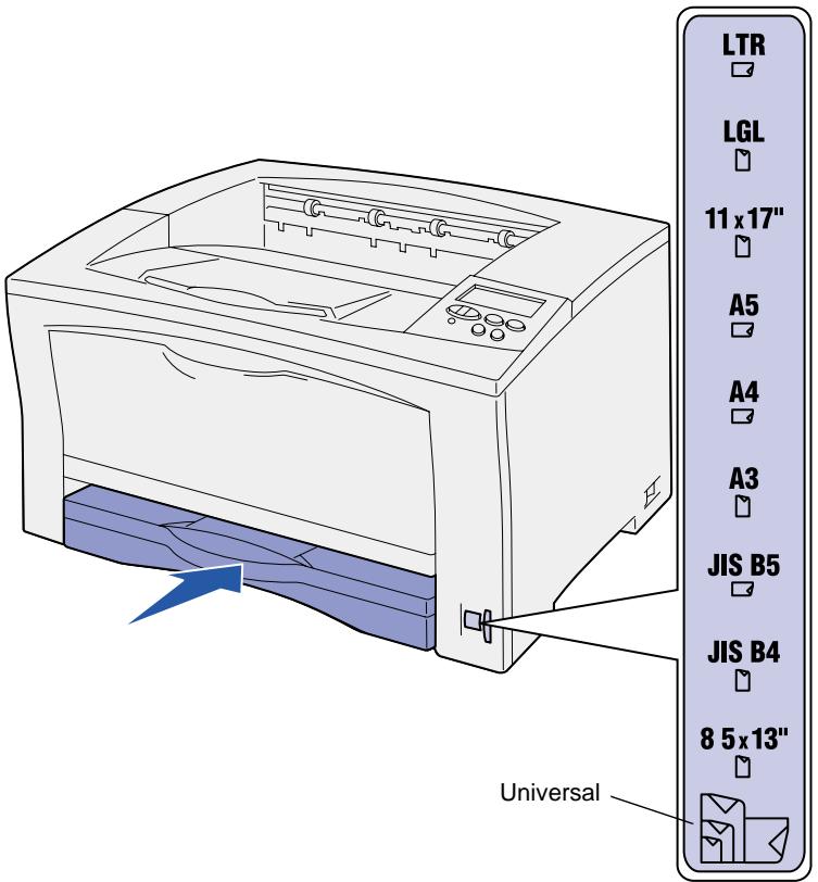 LEXMARK W812 - Einlagen von Papier im Format Letter, A4, A5 oder JIS B5 - 6