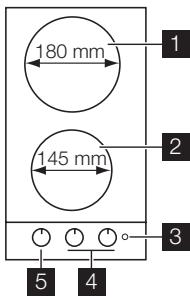ELECTROLUX EHS 3920 HOX - Cooking surface layout - 1
