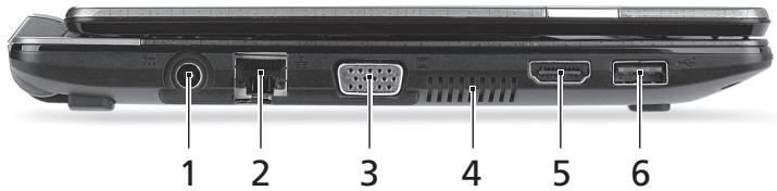 PACKARD BELL DOT SC/VW-001FR,  DOT SC-001FR - VISTA DA SINISTRA - 1