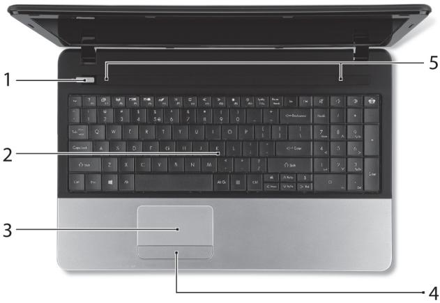 PACKARD BELL TE11HC-10054G32MNKS - VUE supérieure - clavier - 1