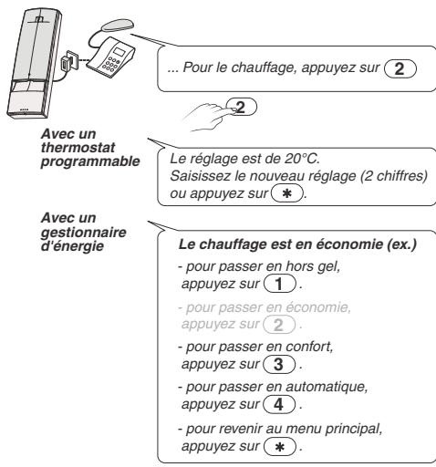 DELTA DORE TYXAL 50 - Si le chauffage est commandé par un récepteur radio, la voix de synthèse indique : - 1