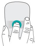 LOGITECH T630 - Clic avec le bouton du milieu. - 1