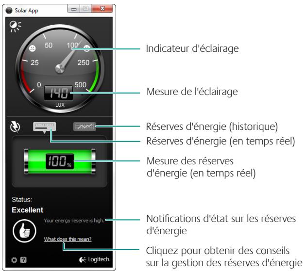 LOGITECH WIRELESS SOLAR KEYBOARD K760 - Utilisation de Solar App - 1
