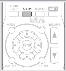 DENON AVR-391E3 - Press SLEEP and display the time you want to set. - 1