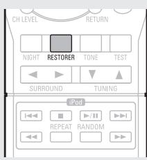 DENON AVR-391E3 - Press RESTORER to select "ON" or "OFF". - 2