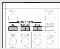DENON AVR-391E3 - Prima QUICK SELECTonde as opções quepretende invocar está guardadas. - 1