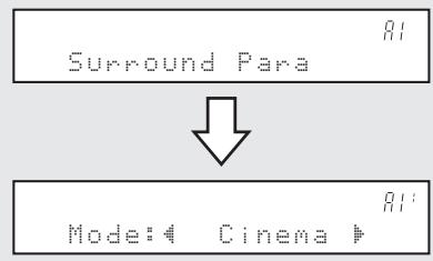 DENON AVR-391E3 - Operaciones de menu de parámetros surround - 2