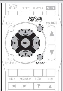 DENON AVR-391E3 - Operaciones de menu de parámetros surround - 1