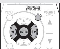 DENON AVR-391E3 - Press SURROUND PARAMETER and then press ENTER. - 1