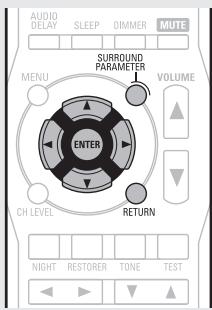 DENON AVR-391E3 - Surround parameter menu operations - 2