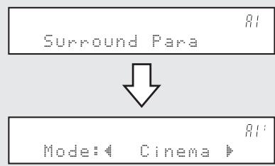 DENON AVR-391E3 - Surround parameter menu operations - 1