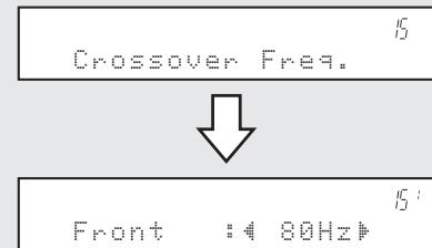 DENON AVR-391E3 - Utilize  para seleccionar "Crossover Freq." e prima ENTER. - 1