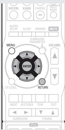DENON AVR-391E3 - Menu operation - 1