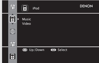 DENON AVR-391E3 - Press DOCK to switch the input source to "DOCK". - 1