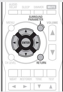 DENON AVR-391E3 - Operações do menu para parâmetros surround - 2