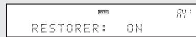 DENON AVR-391E3 - Press RESTORER to select "ON" or "OFF". - 1
