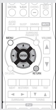 DENON AVR-391E3 - Fonctionnement du menu - 1