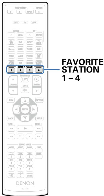 DENON AVRX4000 SP - Ajout de contenu au bouton favorite station - 1