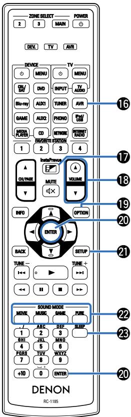 DENON AVRX4000 SP - Θ touche information (INFO) - 2