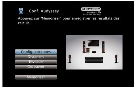 DENON AVRX4000 SP - Dispossez le microphone de mesures et de configuration à la position 2, sélectionnez "continuer", puis appuyez sur ENTER. - 4
