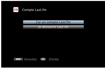 DENON AVRX4000 SP - Utilisez pour sélectionner "last. fm", puis appuyez sur ENTER. - 2