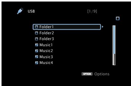 DENON AVRX4000 SP - Lecture des fichiers d'un dispositif mémoire USB - 1