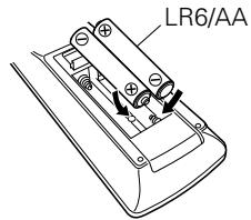 DENON AVRX4000 SP - Insertion des piles - 2