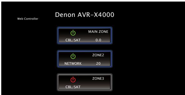 DENON AVRX4000 SP - Lorsque le menu principal est affiché, cliquez sur l'élément de menu que vous pouvez utiliser. - 1