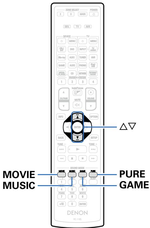 DENON AVRX4000 SP - Sélection d'un mode d'écoute - 1