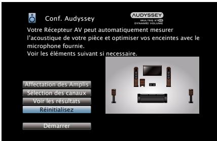 DENON AVRX4000 SP - Retour aux réglages "conf. audyssey® - 1