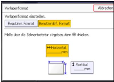 RICOH AFICIO MP6002SP - Anlagen eines benutzerdefinierten Formats für die Vorlage - 3