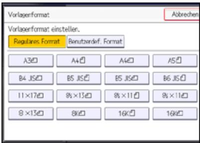 RICOH AFICIO MP6002SP - Auswahlen eines Standardformats für die Vorlage - 2