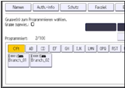 RICOH AFICIO MP6002SP - Entfernen eines Namen aus einer Gruppe - 3
