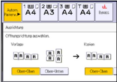 RICOH AFICIO MP6002SP - Angabe der Vorlagen- und Kopieausrichtung - 4