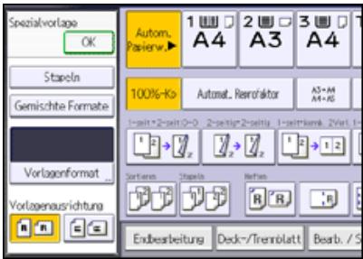 RICOH AFICIO MP6002SP - Wahlen Sie die Vorlagenausrichtung und drucken Sie auf [OK]. - 1