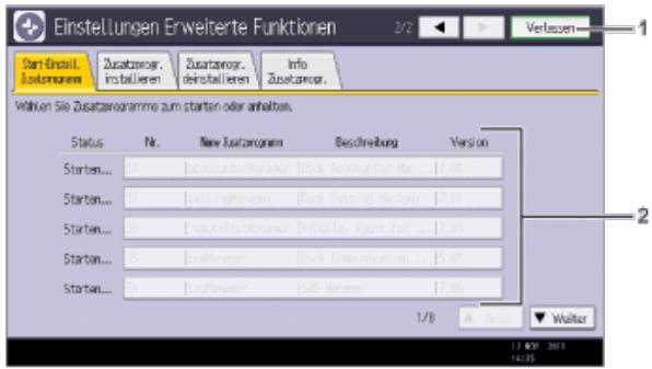 RICOH AFICIO MP6002SP - Bildschirm Start-Einstell. Zusammenprogramm - 1