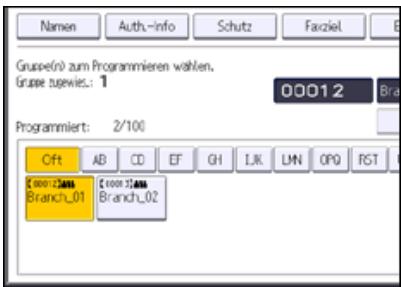 RICOH AFICIO MP6002SP - Entfernen eines Namen aus einer Gruppe - 2