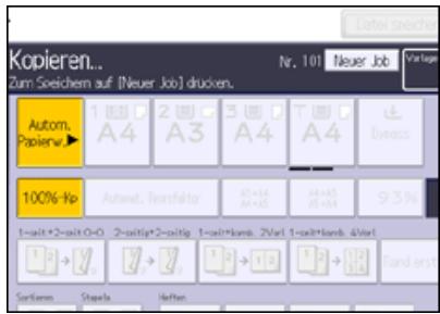 RICOH AFICIO MP6002SP - Jobvoreinstellung - 1