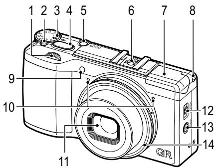 RICOH GR-II - Éléments de l'appareil photo - 1