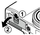 RICOH GR-II - Insertion de la batterie et d'une carte mémoire - 1
