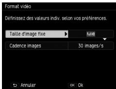 RICOH GR-II - Définition du format vidéo - 1
