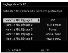 RICOH GR-II - Enregistrement des fonctions de la manette ADJ. - 1