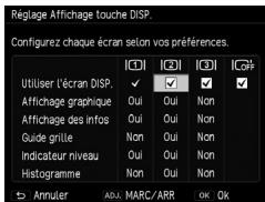RICOH GR-II - Paramétrage des informations apparaissant dans le mode prise de vue - 1